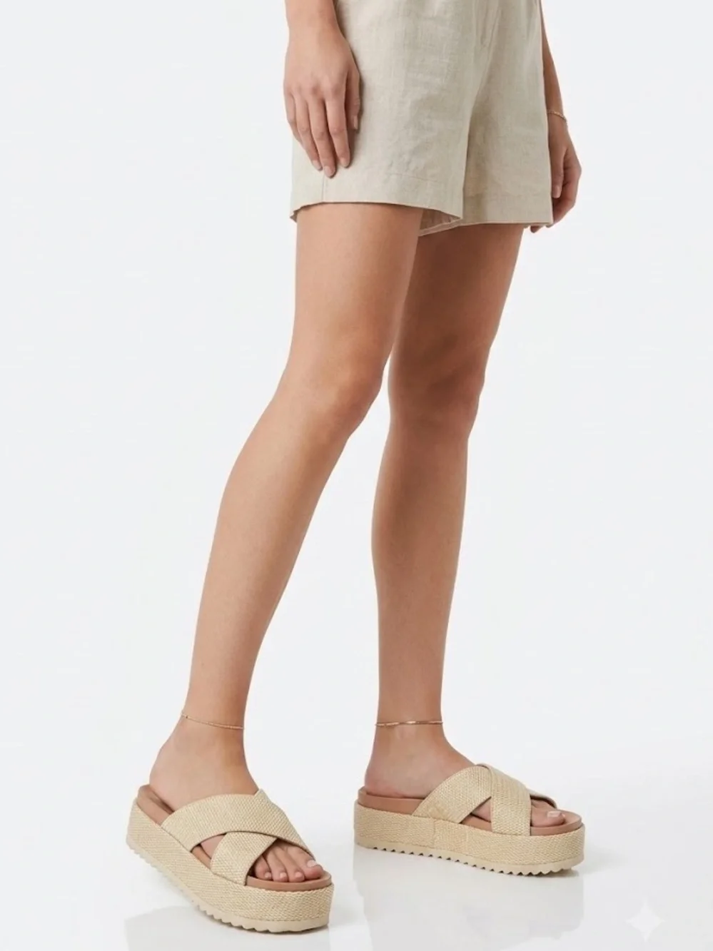 Dolce Vita Natural Woven Slide Sandal summer